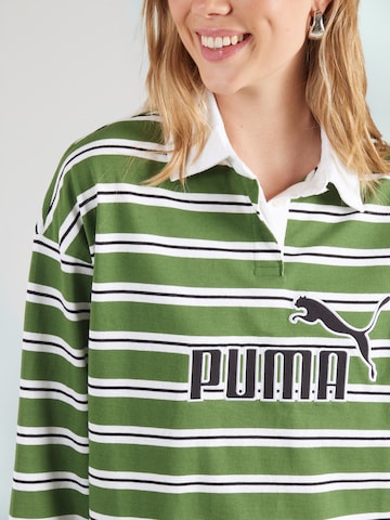 PUMA Koszulka oversize 'Essentials Elevated No.1' w kolorze zielony