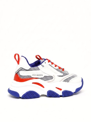 STEVE MADDEN Sneakers laag 'Womens Possession Blue / White Lace-Up Low-Profile Shoes' in Gemengde kleuren