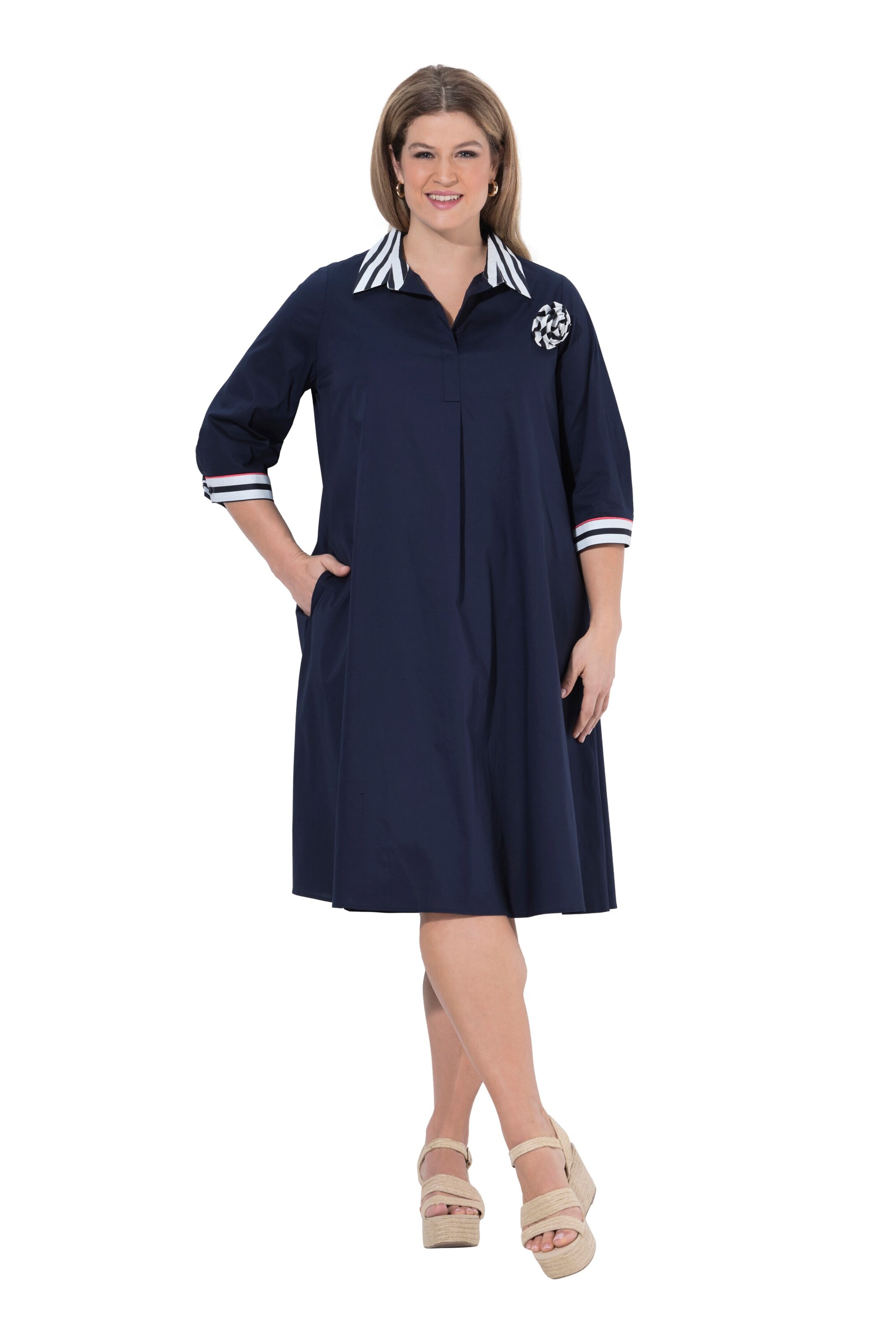 Ulla Popken Kleid in Blau: Vorderseite