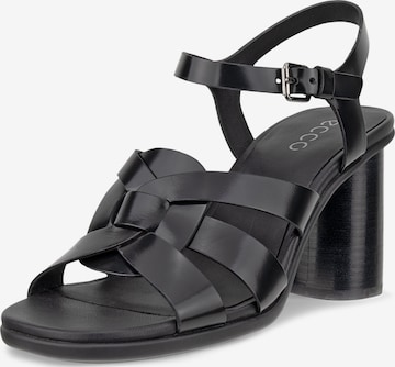 ECCO Riemensandale 'Alba 65' in Schwarz: Vorderseite