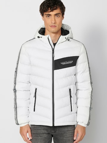 KOROSHI Zimní bunda – bílá: přední strana