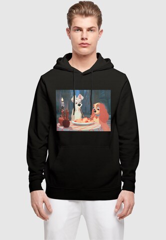 ABSOLUTE CULT Sweatshirt 'Lady And The Tramp - Spaghetti Photo' in Schwarz: predná strana