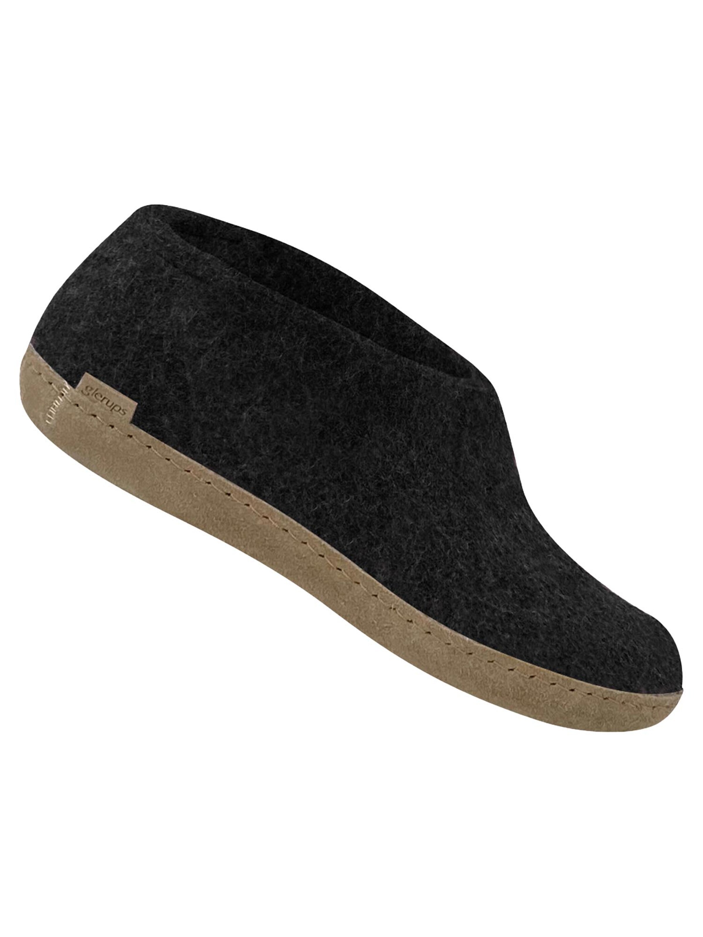 Glerups Slipper 'Ledersohle' in Grey