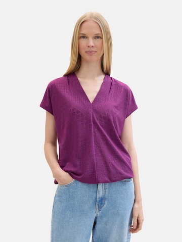 TOM TAILOR - Blusa em roxo: frente