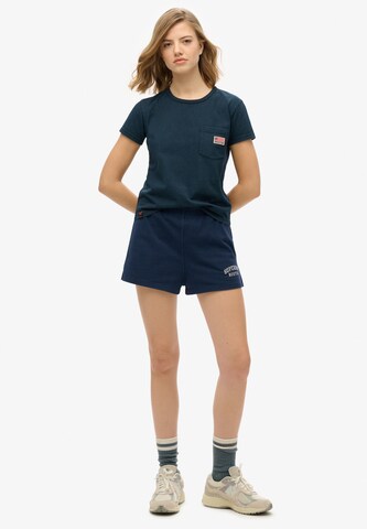 Superdry Regular Broek 'Athletic Essentials' in Blauw