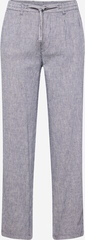 Lindbergh Regular Pleat-front trousers in Blue: front
