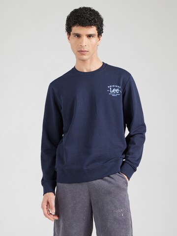 Sweat-shirt Lee en bleu : devant
