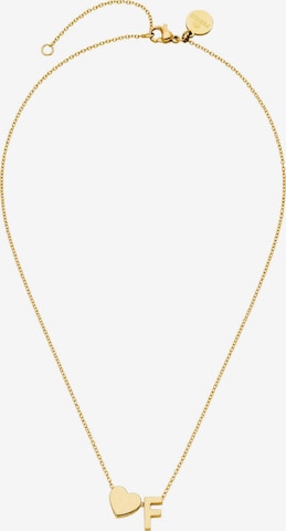 Collana 'Letter Heart F' di PURELEI in oro: frontale