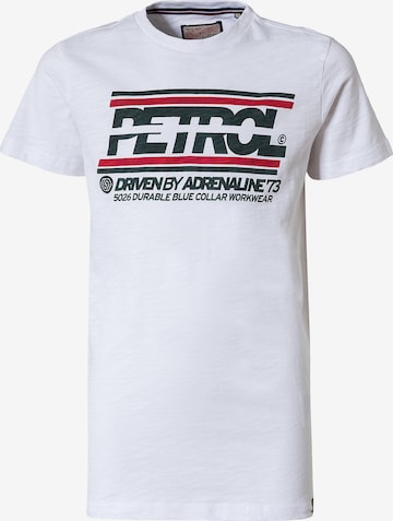 T-Shirt Petrol Industries en blanc : devant