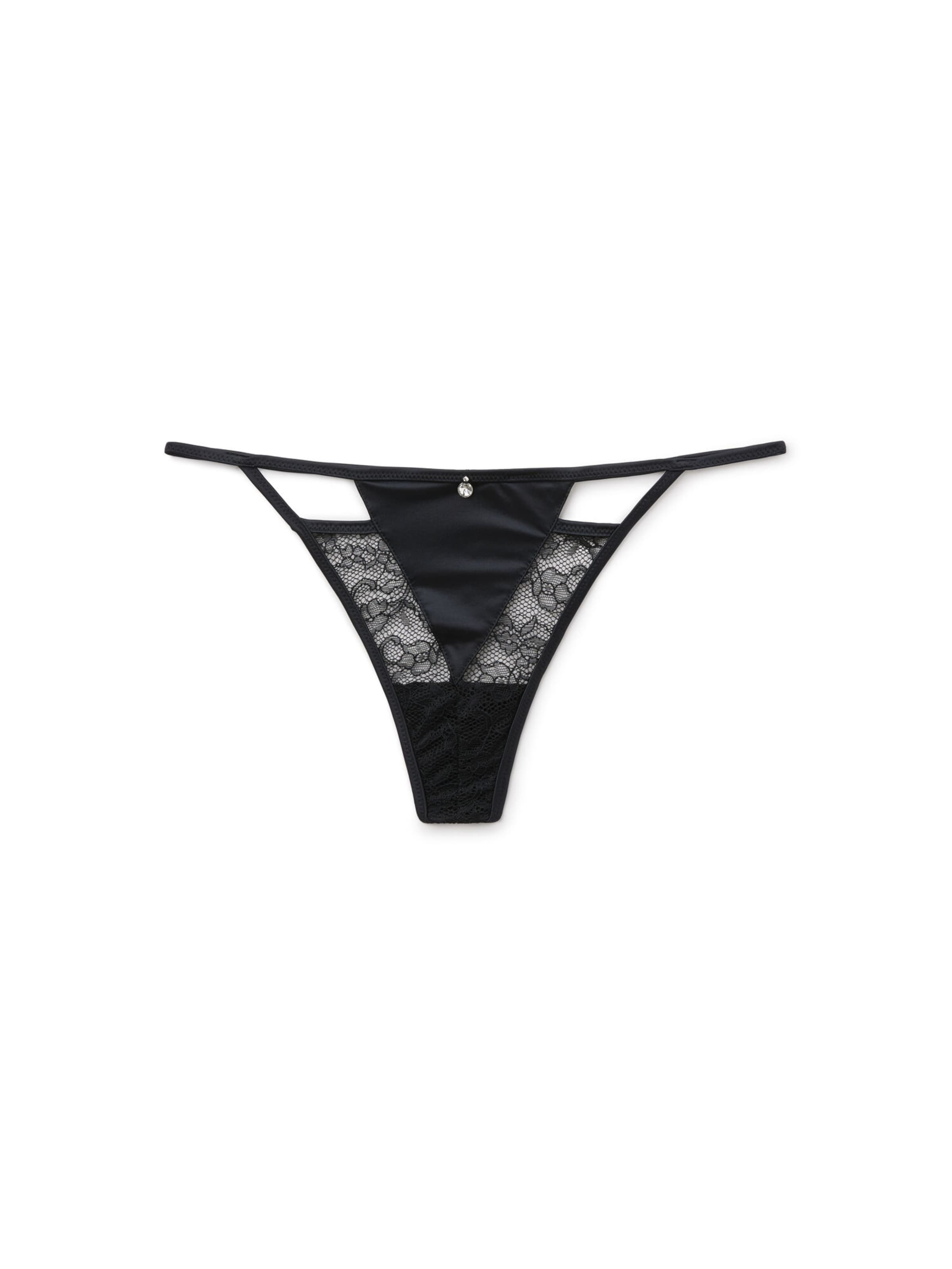 Tezenis String in Schwarz: Vorderseite