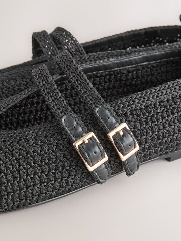 Next - Bailarinas con hebilla 'Forever Comfort' en negro