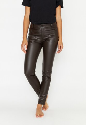 Angels Skinny Pants in Brown