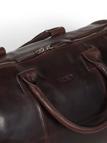Borsa weekend 'Weekend Bag Sam Dark Brown' di Howard London in marrone