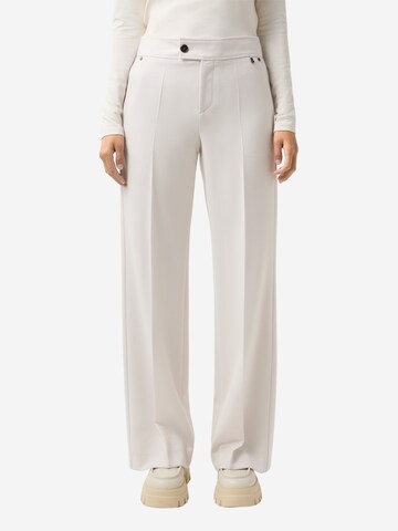 BOGNER Wide leg Trousers with creases 'Hermia' in White: front