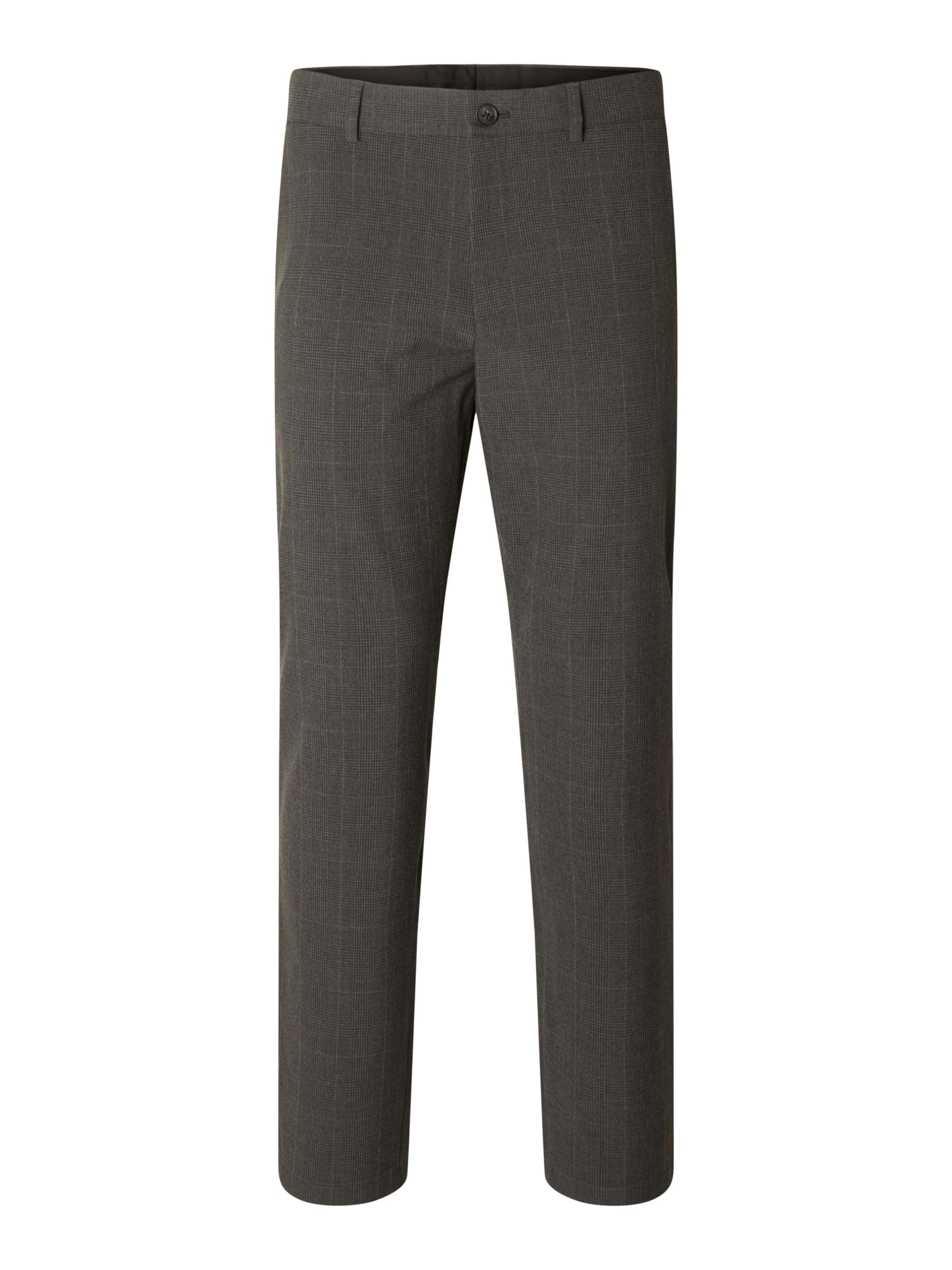 SELECTED Slim fit Chino Pants 'SLHRobert' in Grey: front