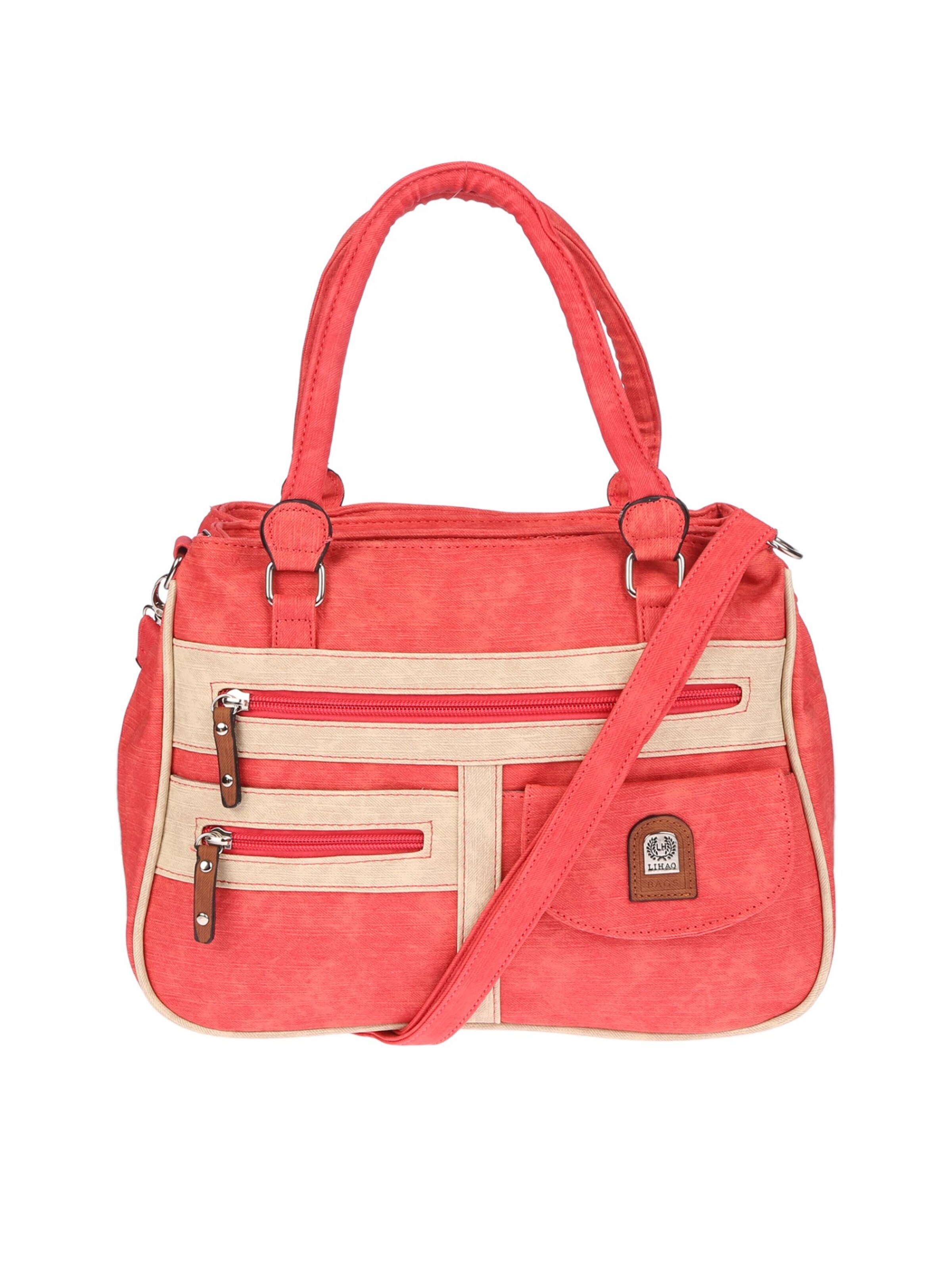 Christian Wippermann Handbag 'Große Damen Tasche Umhängetasche Schultertasche' in Red: front