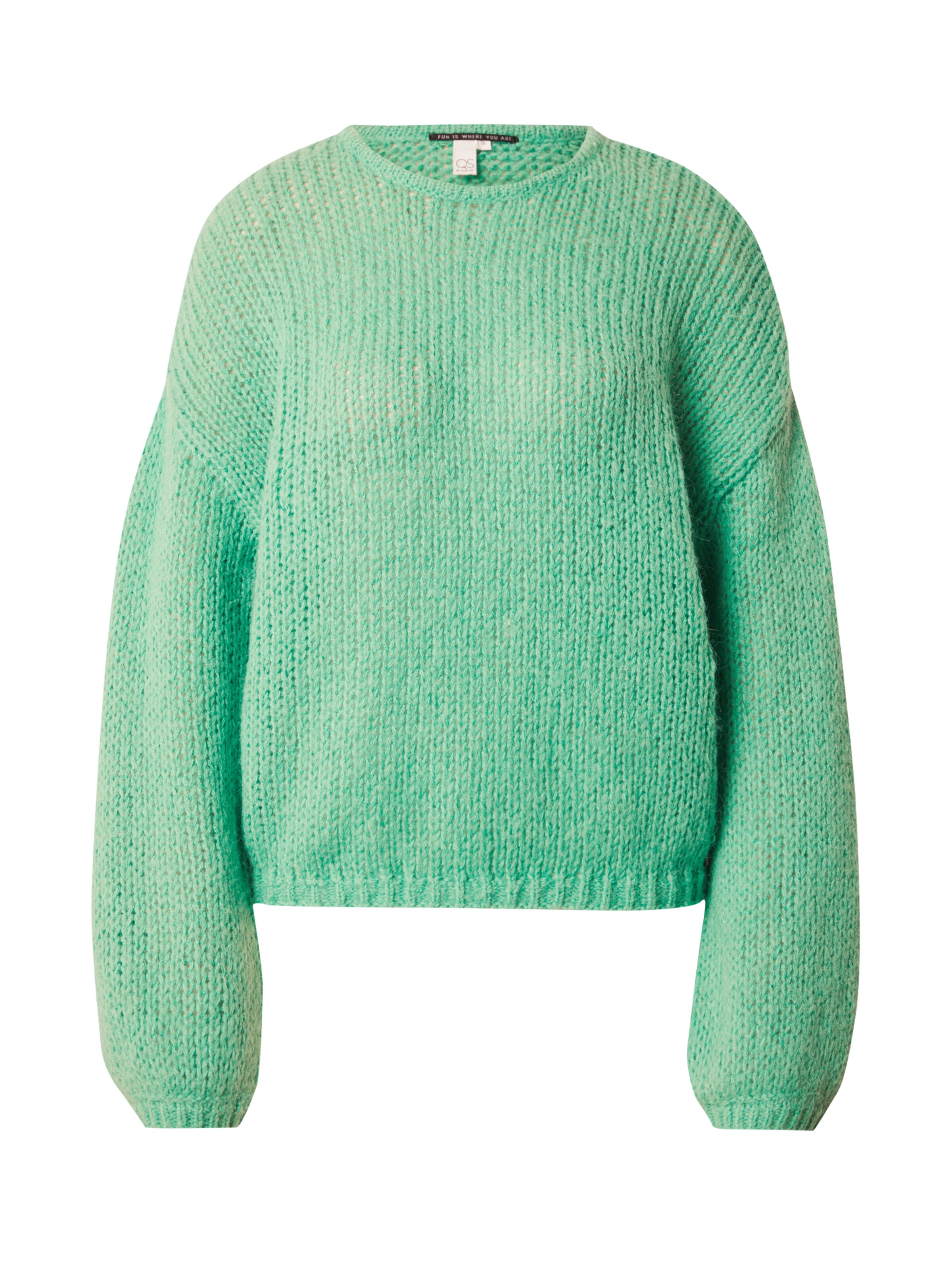 QS Pullover in Grün: Vorderseite