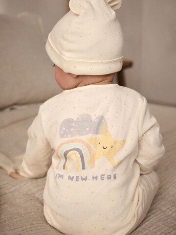 Pijamale 'I'm New Here' de la Next pe alb