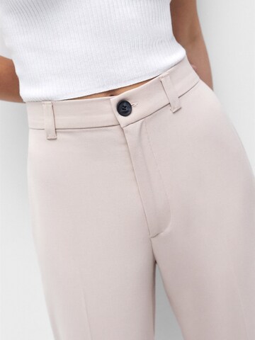 Pull&Bear Wide leg Pressveckad byxa i rosa