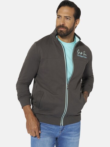 Jan Vanderstorm Sweatjacke 'Javald' in Grau