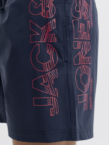JACK & JONES Swimming shorts 'Jack & Jones Heren Zwemshort JPSTMAUI WAVE Logo Effen' in Blue