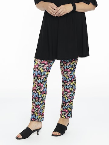 Yoek Slim fit Leggings in Black: front