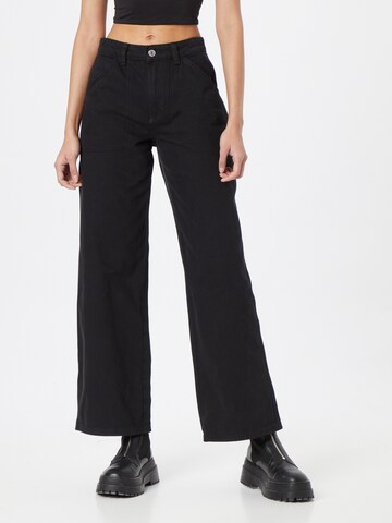 WEEKDAY Wide Leg Jeans 'Onyx' in Schwarz: predná strana