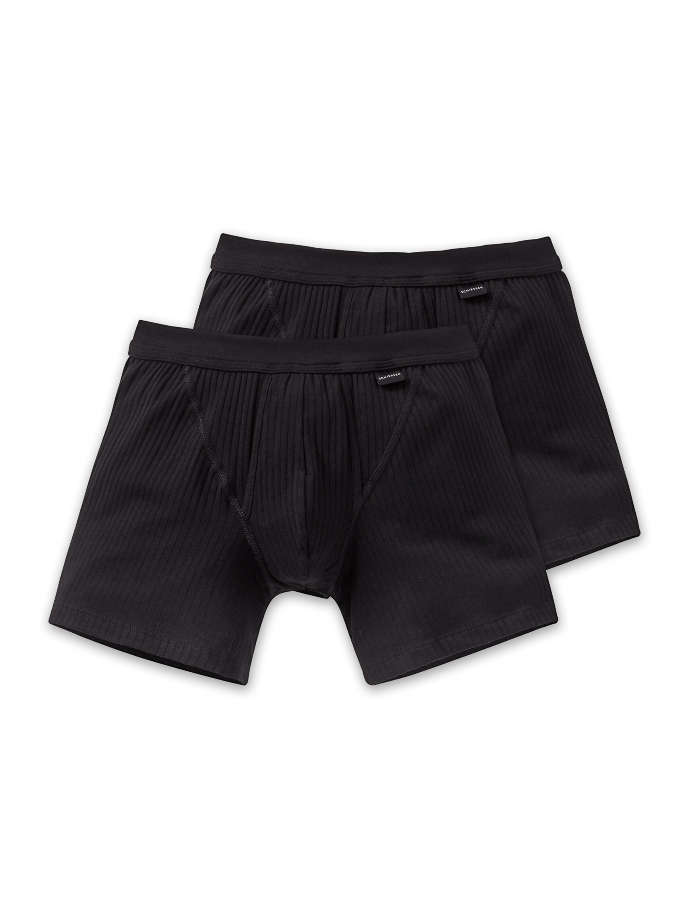SCHIESSER Boxershorts 'Authentic' in Schwarz: Vorderseite