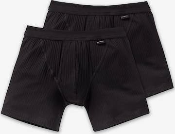 SCHIESSER Boxer shorts 'Authentic' in Black: front
