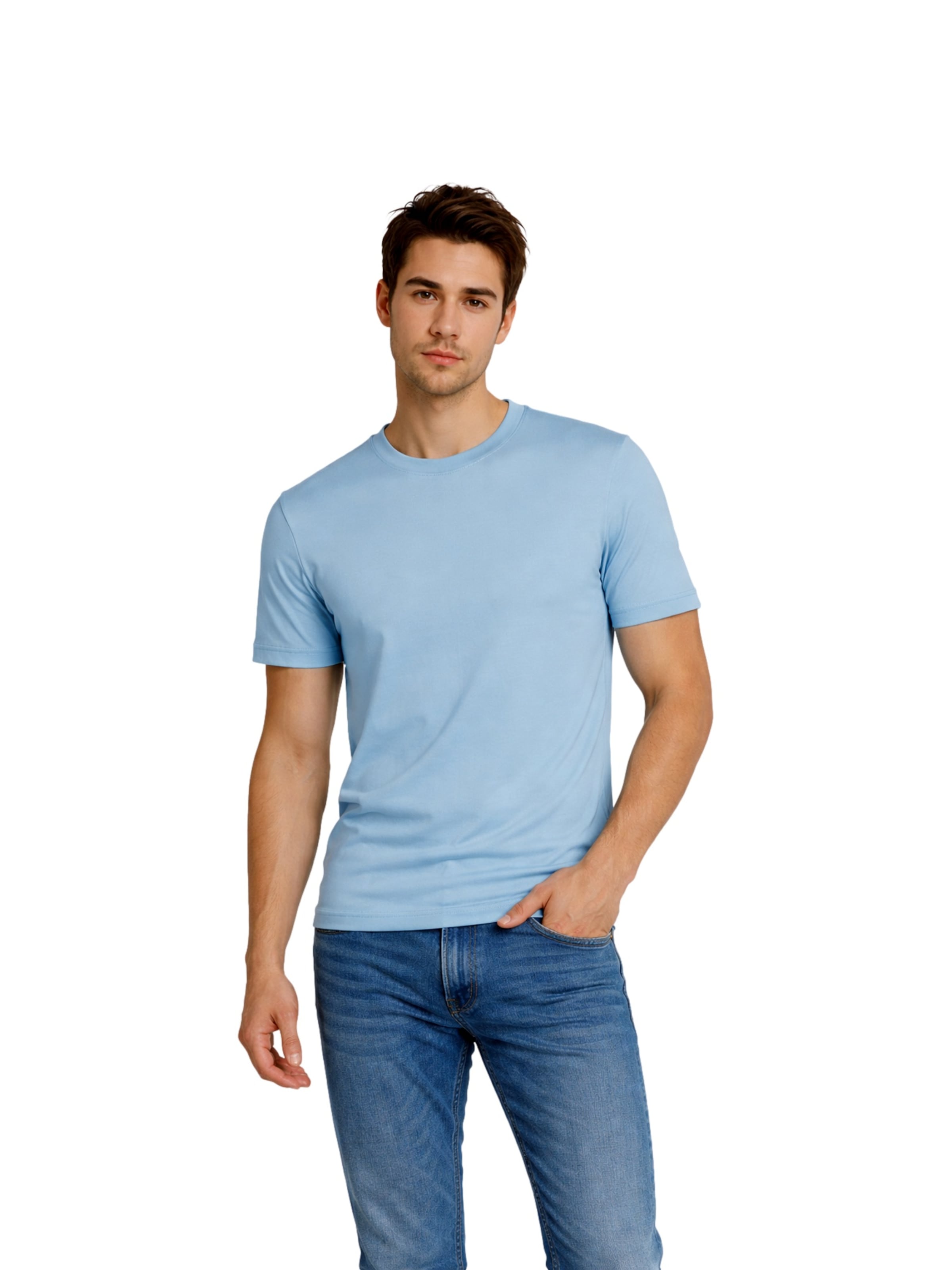 Ragman Shirt in Blauw: voorkant