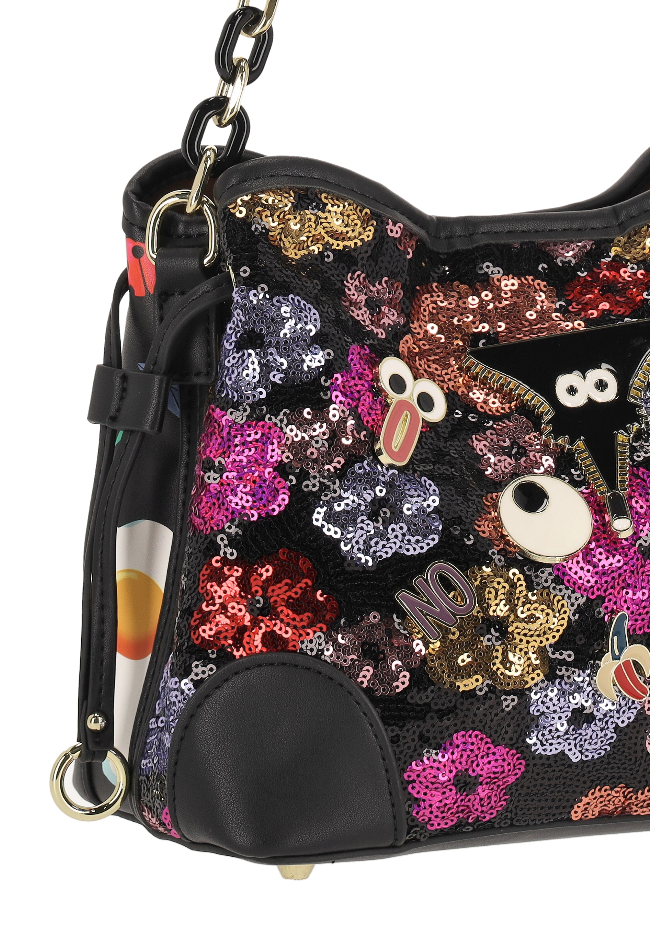 MYMO - Malas de tiracolo 'Pop Eyetheme' em preto