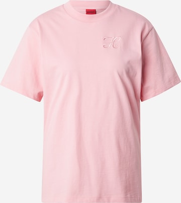 T-shirt HUGO en rose : devant
