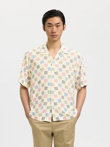 SELECTED Overhemd in Beige: voorkant