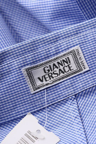 Gianni Versace Button Up Shirt in M-L in Blue