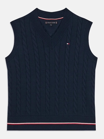 TOMMY HILFIGER Weste 'COTTON CABLE GLOBAL STRIPE' in Blau: Vorderseite