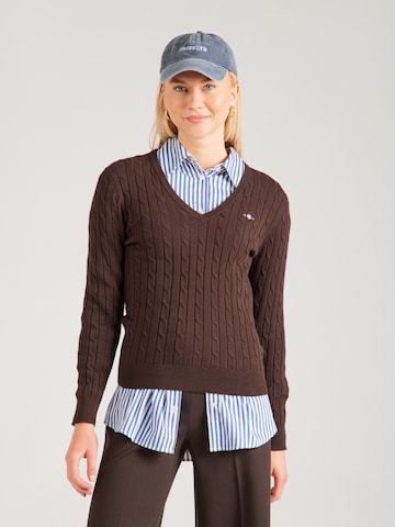 Pull-over GANT en marron : devant