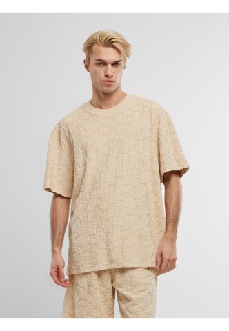 Maglietta di Karl Kani in beige: frontale