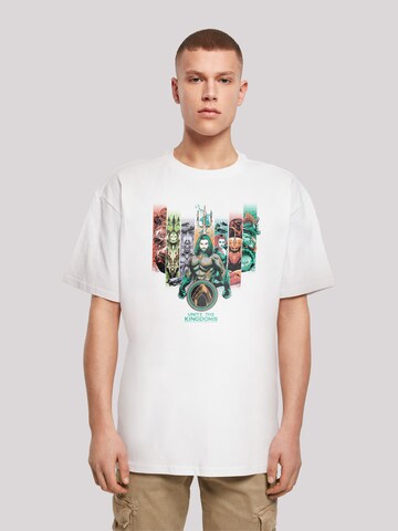 F4NT4STIC Shirt 'DC Comics Aquaman Unite The Kingdoms' in Wit: voorkant
