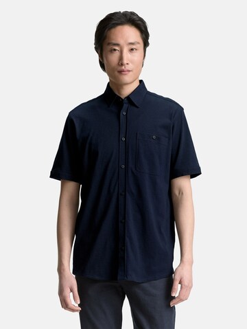 TOM TAILOR Regular fit Button Up Shirt in Blue: front