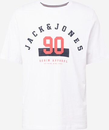 T-Shirt 'CARLO' JACK & JONES en blanc : devant