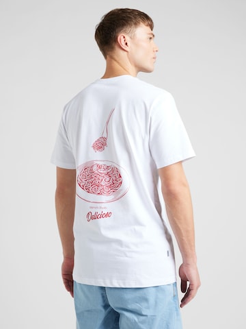 Wemoto T-shirt 'Delicioso' i vit: framsida