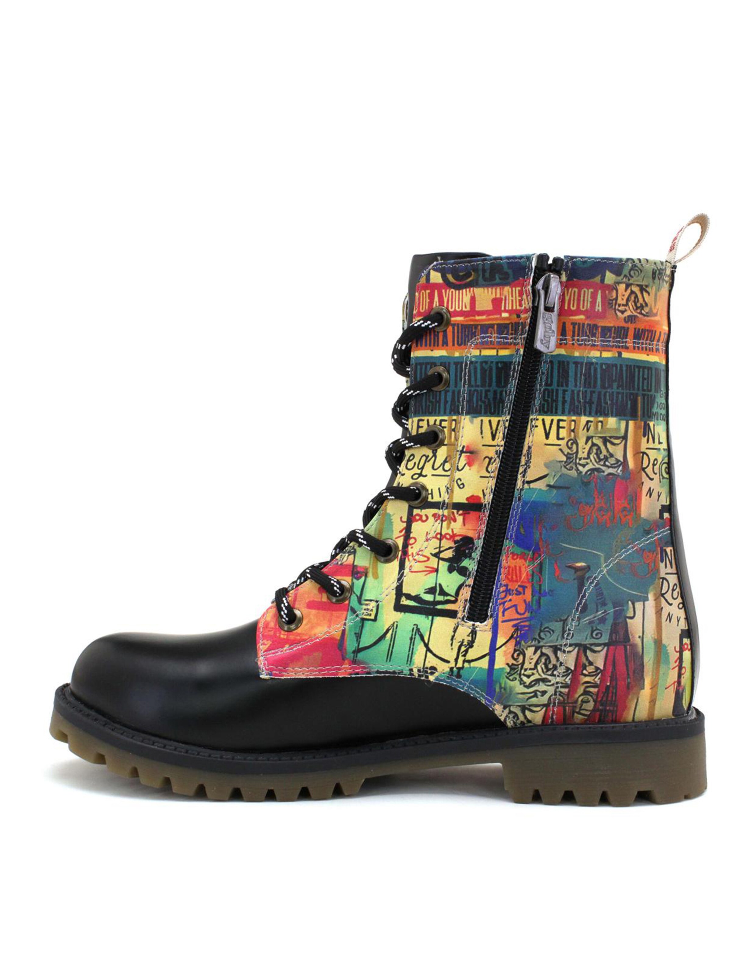 Goby Schnürstiefel 'Goby RUGM112 with Mona Lisa'‌‌ in Schwarz