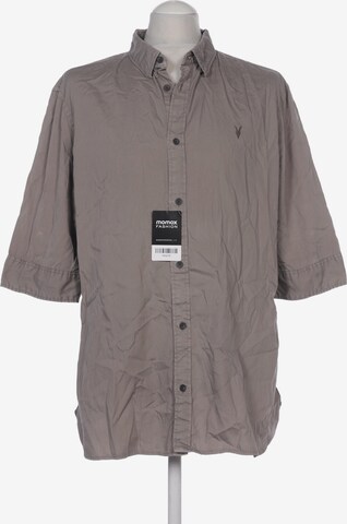 AllSaints Button Up Shirt in XL in Grey: front