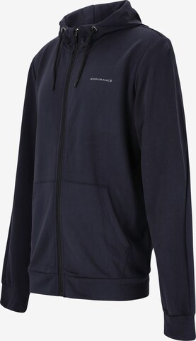 ENDURANCE Athletic Zip-Up Hoodie 'Grovent' in Blue