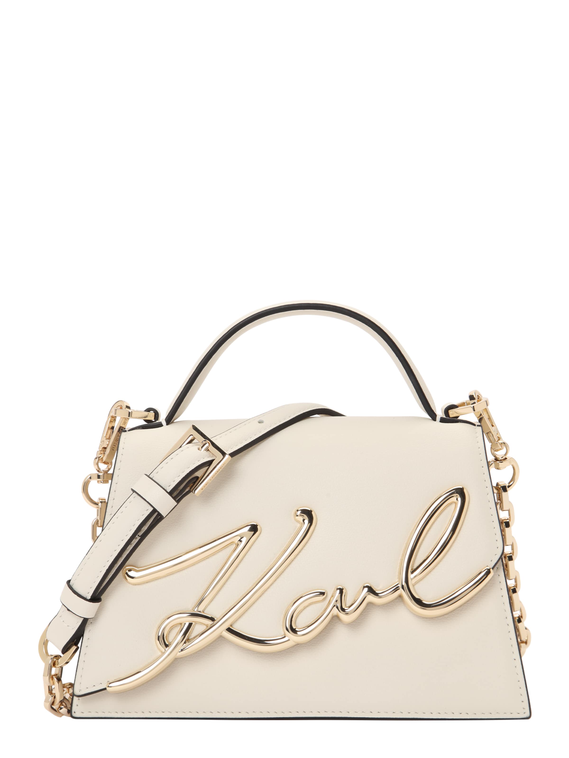 Karl Lagerfeld Käekott, värv valge: eest vaates