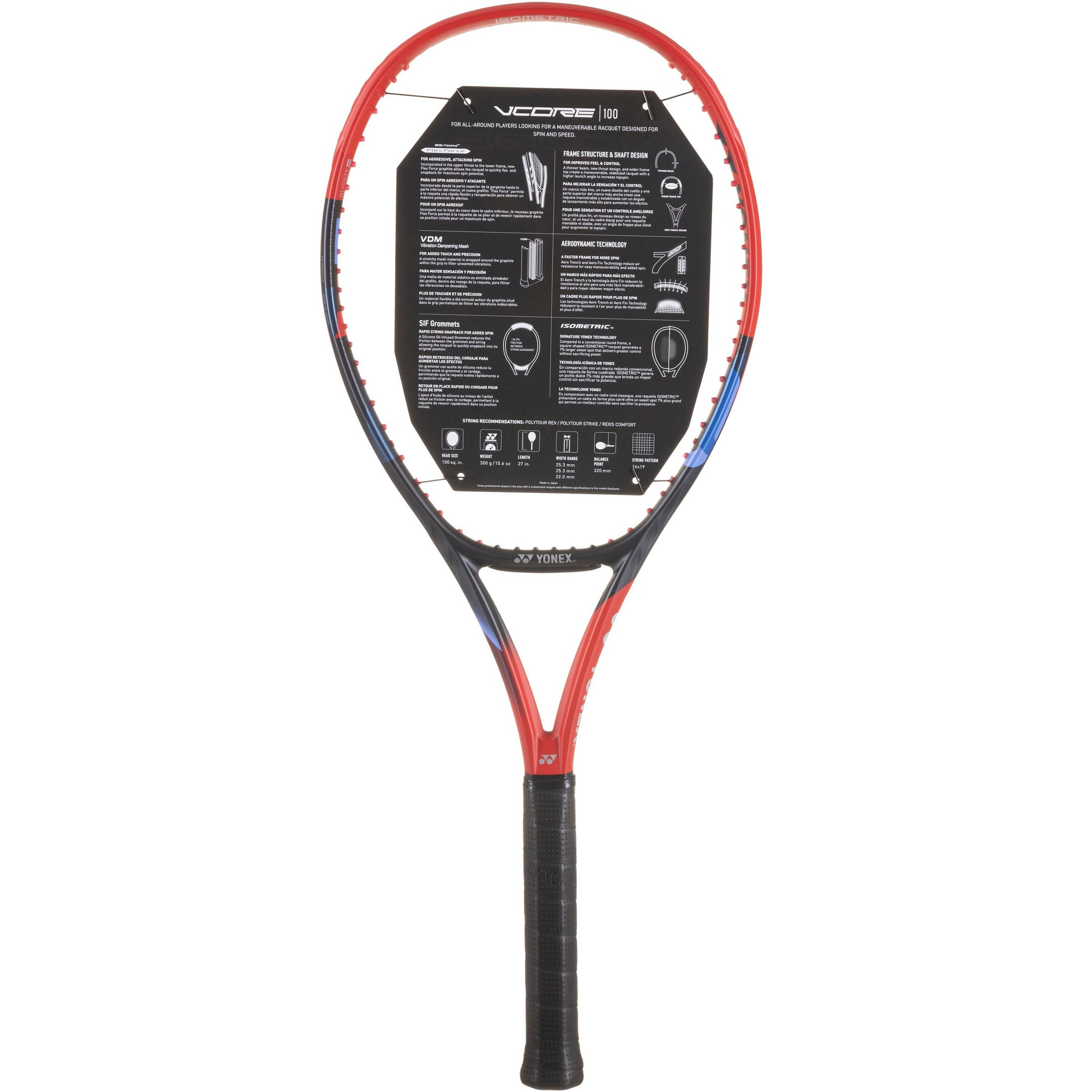 Yonex Racket 'VCORE 100' in Red