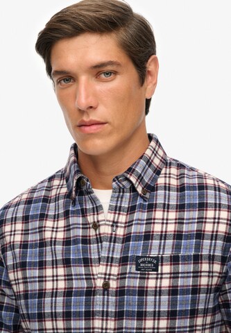 Superdry Comfort Fit Hemd in Blau