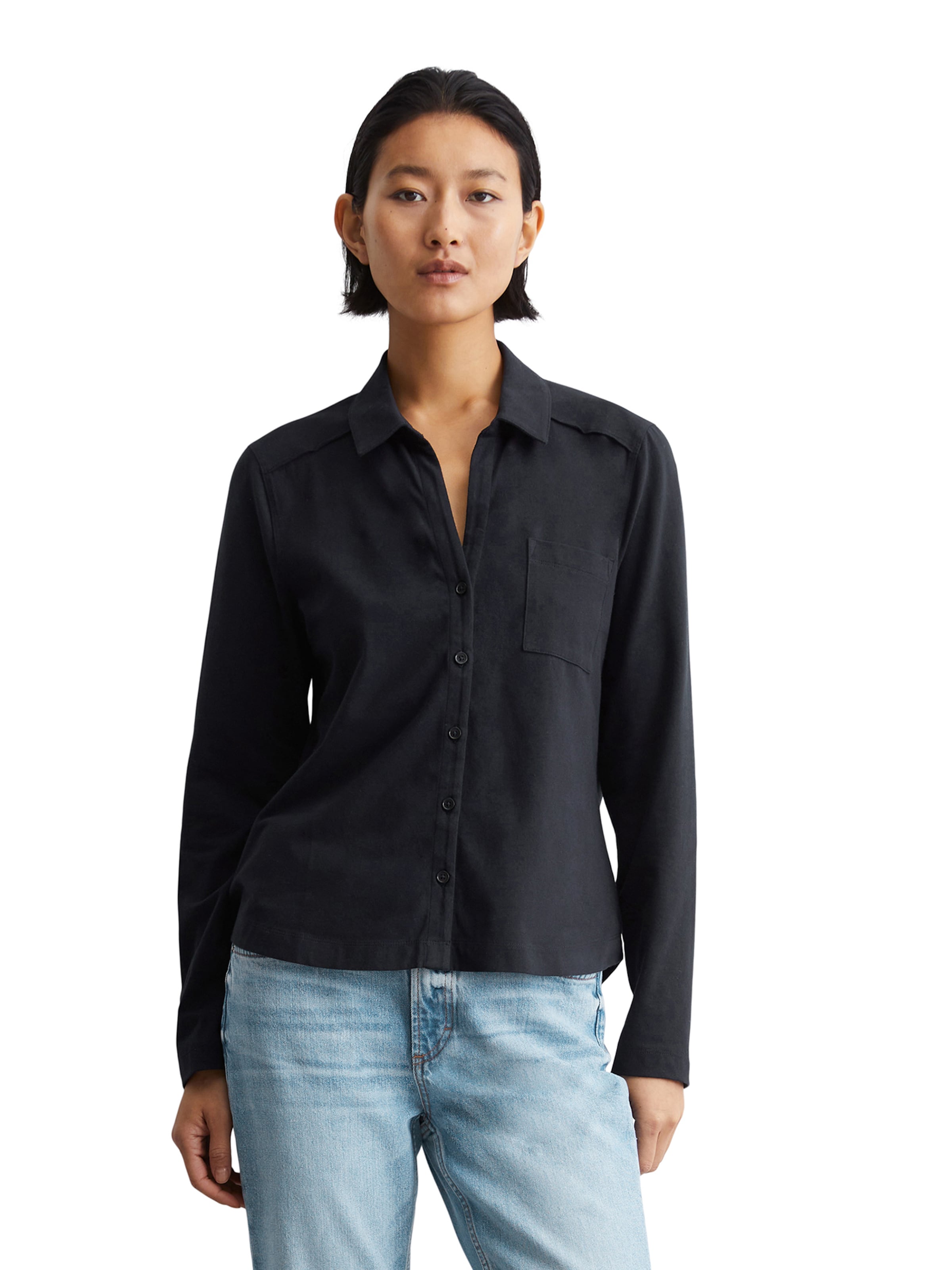 Marc O'Polo Bluse in Blau: Vorderseite