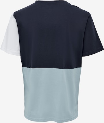 T-Shirt 'PATRICK' Only & Sons en bleu