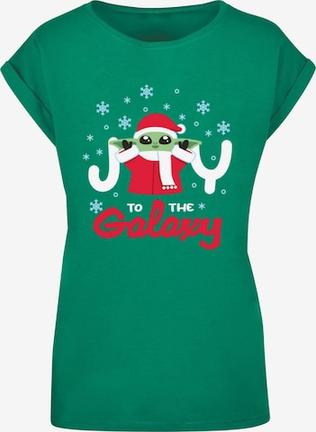 T-shirt 'The Mandalorian - Joy To The Galaxy' ABSOLUTE CULT en vert : devant